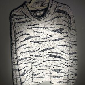 Maurices zebra print fuzzy sweater